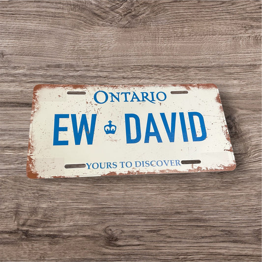Ew David License Plate