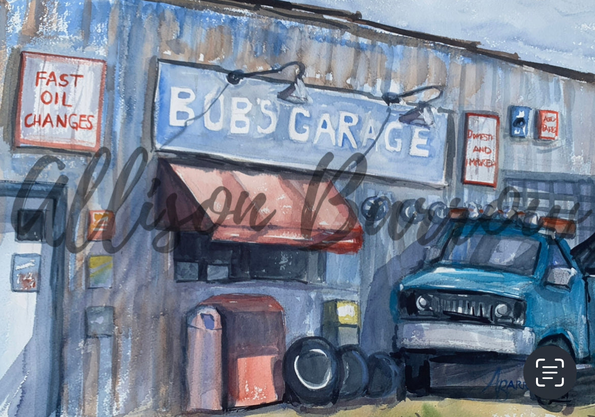 Bob’s Garage Poster Print